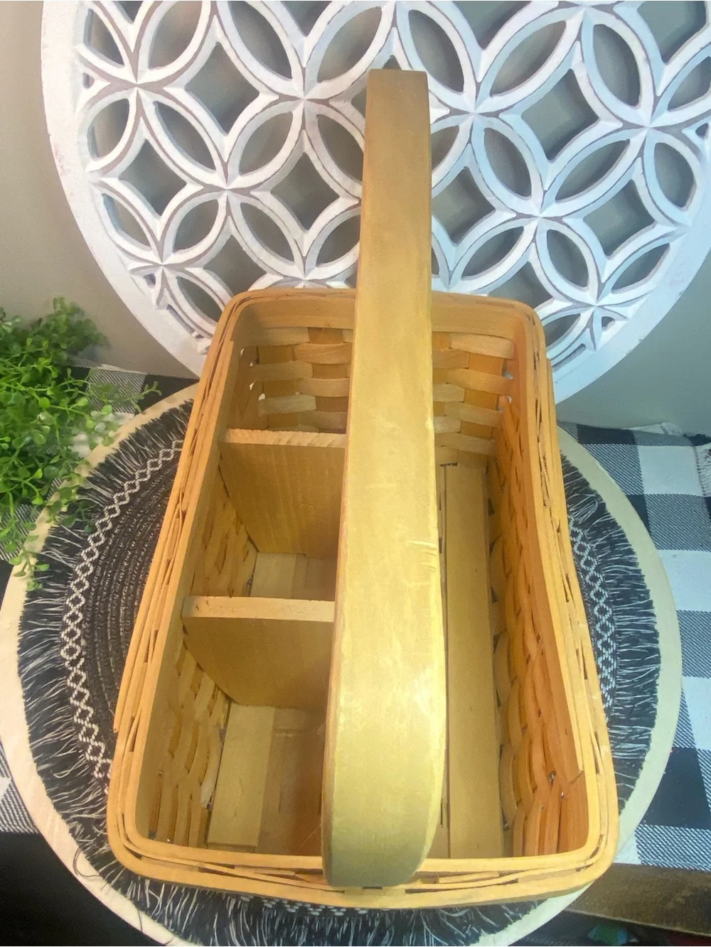 Unbranded Divided Compartments Basket - Perfect for Holding Flatware & Napkins